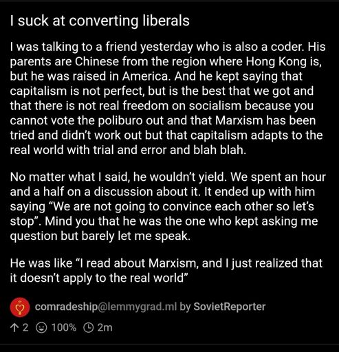 Screenshot of post from lemmygrad